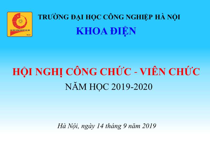 Hội nghị công chức - viên chức khoa Điện năm học 2019-2020